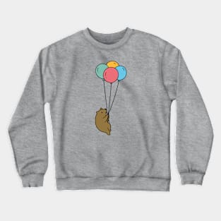 Cute Bear with Balloons Doodle Crewneck Sweatshirt